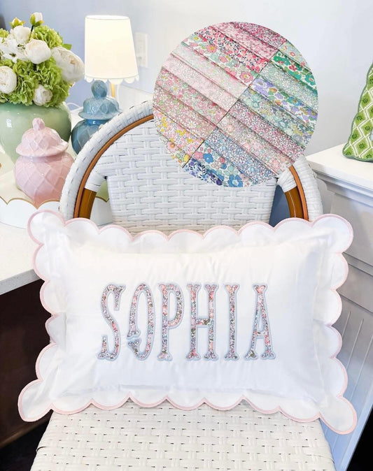 Scalloped Appliqué Pillow Cover